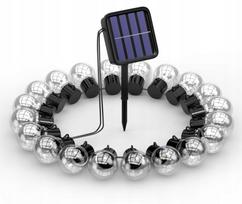 Saulės šviesos girlianda LED, 30 lempučių, terasa, balkonas, retro stilius