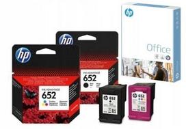 Rašalo rinkinys HP 652 juodas + spalvotas su HP Office popieriumi