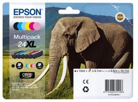 Epson C13T24384021 juoda ir žydra rašalinė kasetė