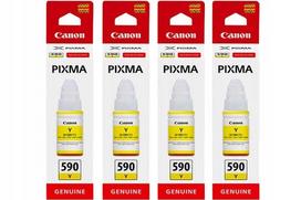 Rinkinio rašalai Canon Pixma GI-590, geltona, 4 vnt.