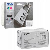 Epson 35 (T3586) dažų kasetės, 4 vnt. + atliekų rašalo talpa C13T671500