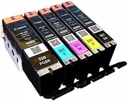 Rašalo kasetės Canon PGI-550 / CLI-551, originalus 5 vnt. rinkinys
