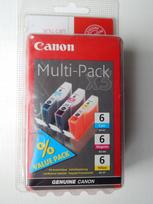 Rašalo kasetės Canon BCI-6 CMY (žydra, purpurinė, geltona)