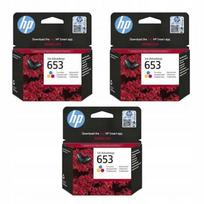Rašalo kasetės HP 653, 3 vnt., 3YM74AE komplektas