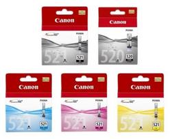 Rašalo kasetės Canon PGI-520 BK, CLI-521 BCMY komplektas