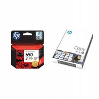 Spalvotas rašalas HP 650 CZ102AE ir kopijavimo popierius HP COPY