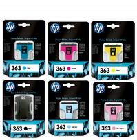 Rašalo kasetės HP 363, 6 vnt. rinkinys (C8721E, C8771E, C8775E)