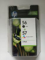 Rašalo kasetės HP 56 juoda + 57 spalvota, originalios