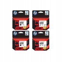 Rašalo kasetės HP 650, 2 juodos + 2 spalvotos, originalios