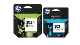 Rašalo kasetės rinkinys HP 303XL juoda + HP 303 spalvota