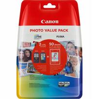 Rašalo kasetės Canon PG-540XL, CL-541XL CMYK + popierius, tinka Canon MG2150, 3250, MX375
