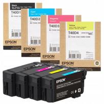 Rašalo kasetės EPSON T40D1/T40D2/T40D3/T40D4, 4 vnt., tinka SureColor SC-T2100/SC-T3100