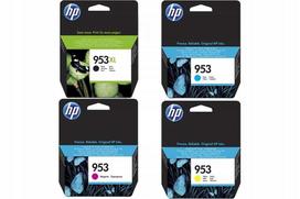 Rašalo kasetės HP 953XL juoda + 953 CMY, 4 vnt., tinka 7740, 8210, 8710, 8720, 8730
