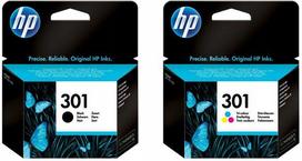 Rašalinių kasečių rinkinys HP 301 juoda + spalvota