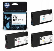 Rašalo kasetės HP 712 XL juoda + 712 CMY, 4 vnt., T210 T230 T250