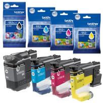 Rašalo kasetės Brother LC552XLBK + LC552 CMY, 4 vnt., tinka MFC-J3660DW, MFC-J3960