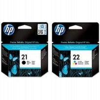 Rašalinių kasečių rinkinys HP 21 juoda + HP 22 spalvota