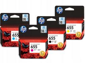 Rašalo kasetės rinkinys HP 655, 4 vnt. (juoda + spalvotos), CZ109AE