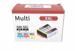 Rašalo kasetės Canon XXL 580 581 spausdintuvui, 5 vnt.