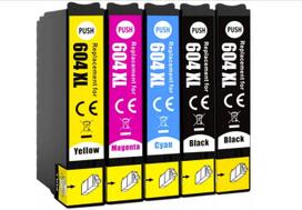 Rašalo kasetė Epson 604 XL, 5 vnt., tinka WF2910DWF, WF2930DWF, WF2950DWF