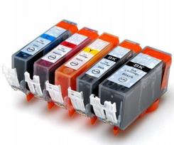 Rašalo kasetės CANON PIXMA PGI-520 CLI-521 spausdintuvui, 5 vnt.