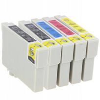 Rašalo kasetės Epson SX215/SX210/SX205/SX200/SX115/S21, T0711–T0714, 5 vnt.