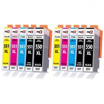 Rašalo kasetės XXL, 10 vnt., CANON Pixma IP7250, MG5650, MG5550, IX6850, MX725, MX920, MX925