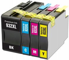 Rašalo kasetės HP 6100/6600/6700/7110/7510, 932XL/933XL, 4 vnt.