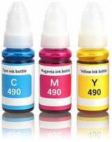 Rašalo kasetės GI-490, tinka CANON PIXMA G3411, G2411, G3410, G4411, G4410, G3400 spausdintuvams