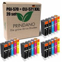 Rašalo kasetės CANON PGI-570, CLI-571 XXL, 20 vnt., Pixma MG5750, MG5700, MG7750, TS5050