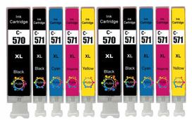 Rašalinės kasetės Canon Pixma TS9050, TS9055, MG5700, MG5750, MG5751, MG7750, MG7751, 10 vnt.