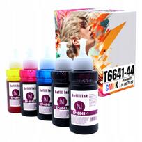 Rašalo buteliukų rinkinys EPSON T6641-T6644, 5 vnt., L100, L110, L210, L3050, L3060 spausdintuvams