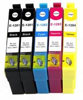 Rašalo kasetės Epson T1281, 5 vnt., tinka S22, SX125, SX130, SX230, SX235W, SX425W, SX430 spausdintuvams
