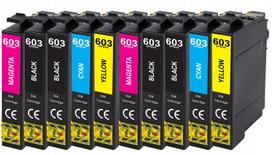 Rašalo kasetės EPSON XP-4100, WF-2810DWF, XP-2150, 603XL, 10 vnt.