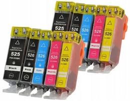 Rašalo kasetės Canon Pixma IP4850, IP4950, MG5150, MG5350, MG5250, PGI-525, CLI-526, 10 vnt.