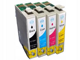 Rašalo rinkinys Epson T1281 SX125, SX130, SX230, SX235, SX420, SX425, SX430 spausdintuvams, 4 vnt.