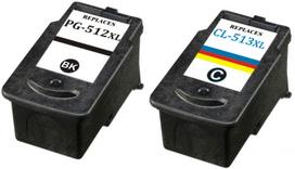 Rašalo kasetės XL CANON PG512 + CL513, tinka iP2700, MP240, MX320