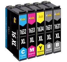Rašalo kasetės Epson T1631 XL, 5 vnt., tinka WF2630, WF2660, WF2750, WF2760 spausdintuvams