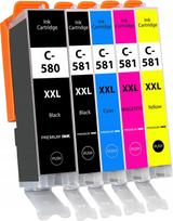 Rašalo kasetės CANON TS705a, TS6350a, PGI-580, CLI-581XL, 5 vnt.