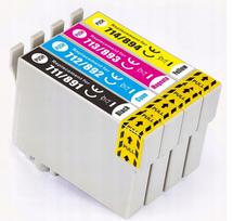 Rašalo kasetės Epson S21/D78/D92/DX7450/SX100/SX115/SX210/SX215/SX218, 4 vnt., T0711