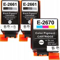 Rašalo kasetės XL, 3 vnt., T2661 T2670, Epson WorkForce WF-110W WF-100W, su lustu