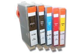 Rašalo kasetės HP C311A, B211A, 6520, C5324, 3070A, 364 su lustu, 4 vnt.