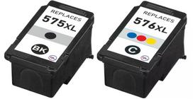 Rašalo kasetės Canon PG 575 XL + CL 576 XL, tinka PIXMA TR 4750i, TR 4755i, TS 3550i, TS 3750i