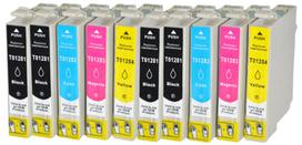 Rašalo kasetės Epson Stylus BX305, SX125, SX130, SX230, SX235W, SX425W spausdintuvams, XL, 10 vnt.
