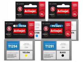 Rašalo kasetės ACTIVEJET T1291-T1294 XL, 4 vnt., Epson Stylus BX305, SX235W, SX425W