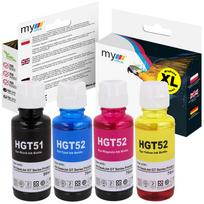 Rašalo kasetės HP Ink Tank 310/416/418/Smart 500/515/525/670/725, 4 vnt., GT51/GT52, CMYK