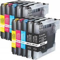 Rašalo kasetės Brother LC985, 10 vnt., XL, DCP-J125/J315W/J140W/J515W spausdintuvams