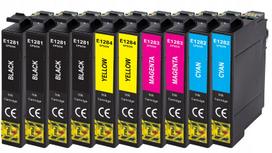 Rašalų komplektas Epson Stylus T1281 XL, 10 vnt., tinka SX125, SX425W, BX305, SX235W, SX230, SX130