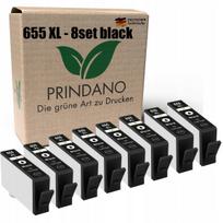 Rašalo kasetės HP 655 XL, juoda, 8 vnt., tinka Deskjet Ink Advantage 3525, 4615, 4625, 5525, 6520, 6525