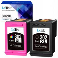 Rašalo kasetės Lxtek, suderinamos su HP 302 XL, juoda ir spalvota
